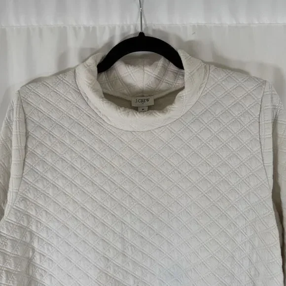 J. Crew Sweater Women's Medium White Turtleneck Long Sleeve Pullover - Picture 2 of 8